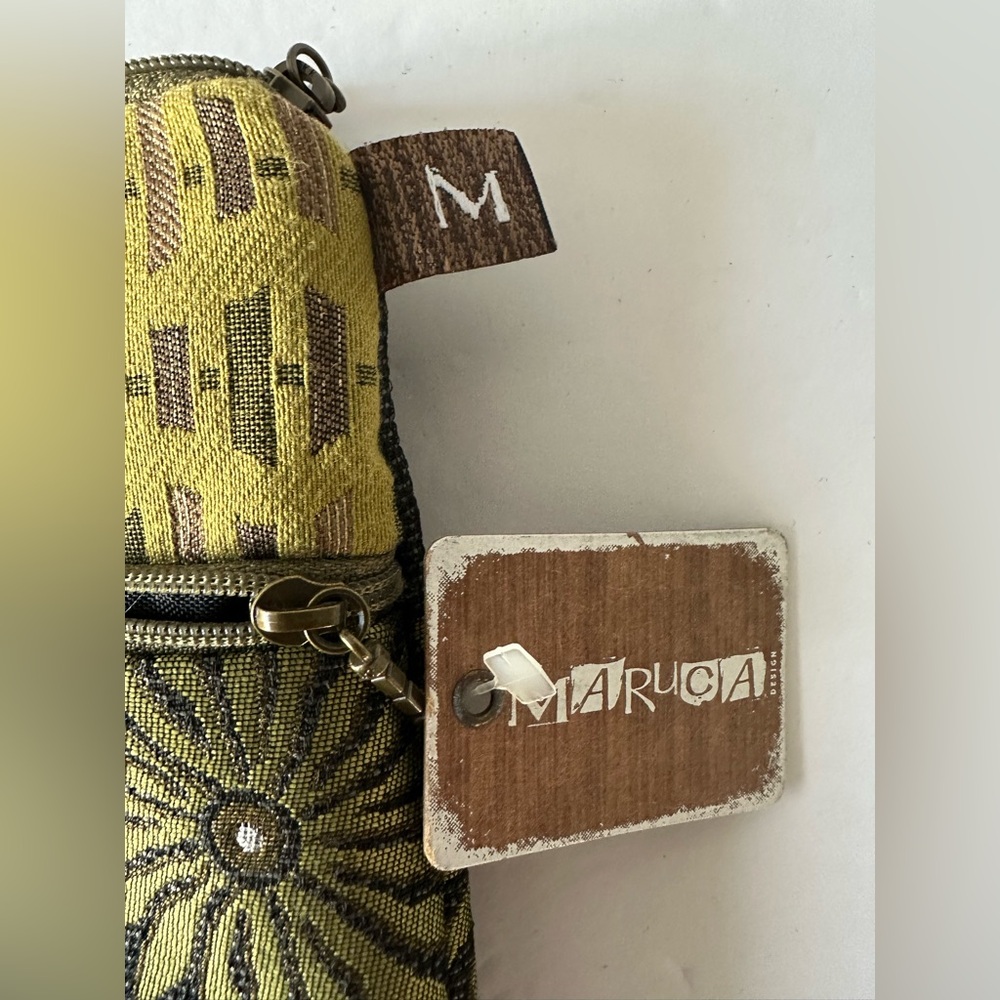 Maruca Green and Brown Patterned Clutch - Picture 2 of 10